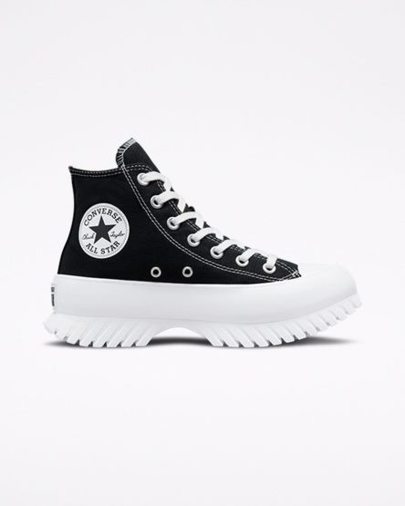 Tenis Converse Chuck Taylor All Star Lugged 2.0 Cano Alto Feminino Pretas Branco | PT M0T8715